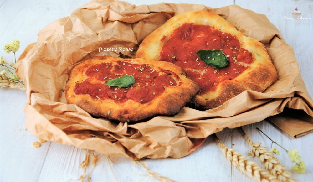 Pizzette Rosse da forno senza lievitazione