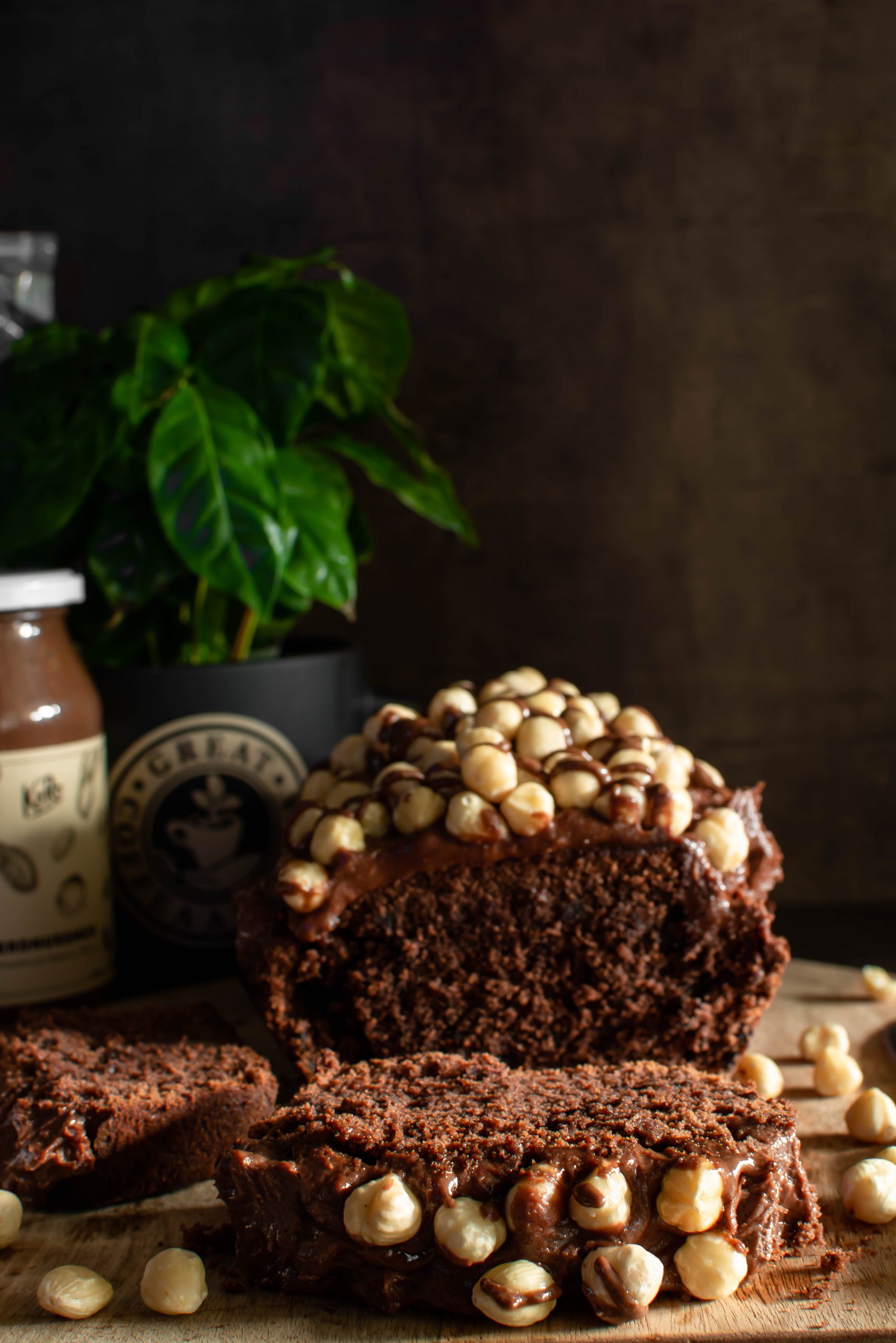 Plumcake al doppio cioccolato con nocciole e burro di arachidi