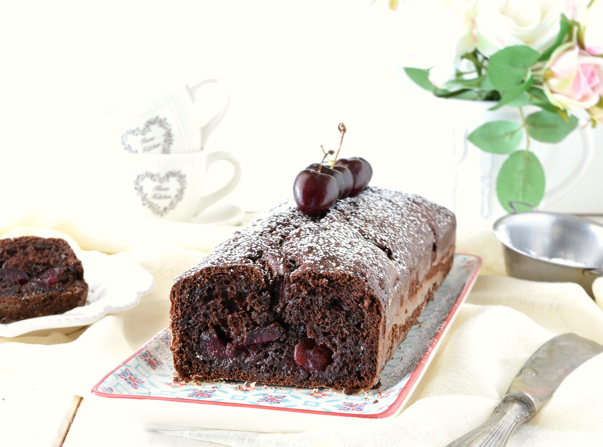 Plumcake al doppio cioccolato e ciliegie