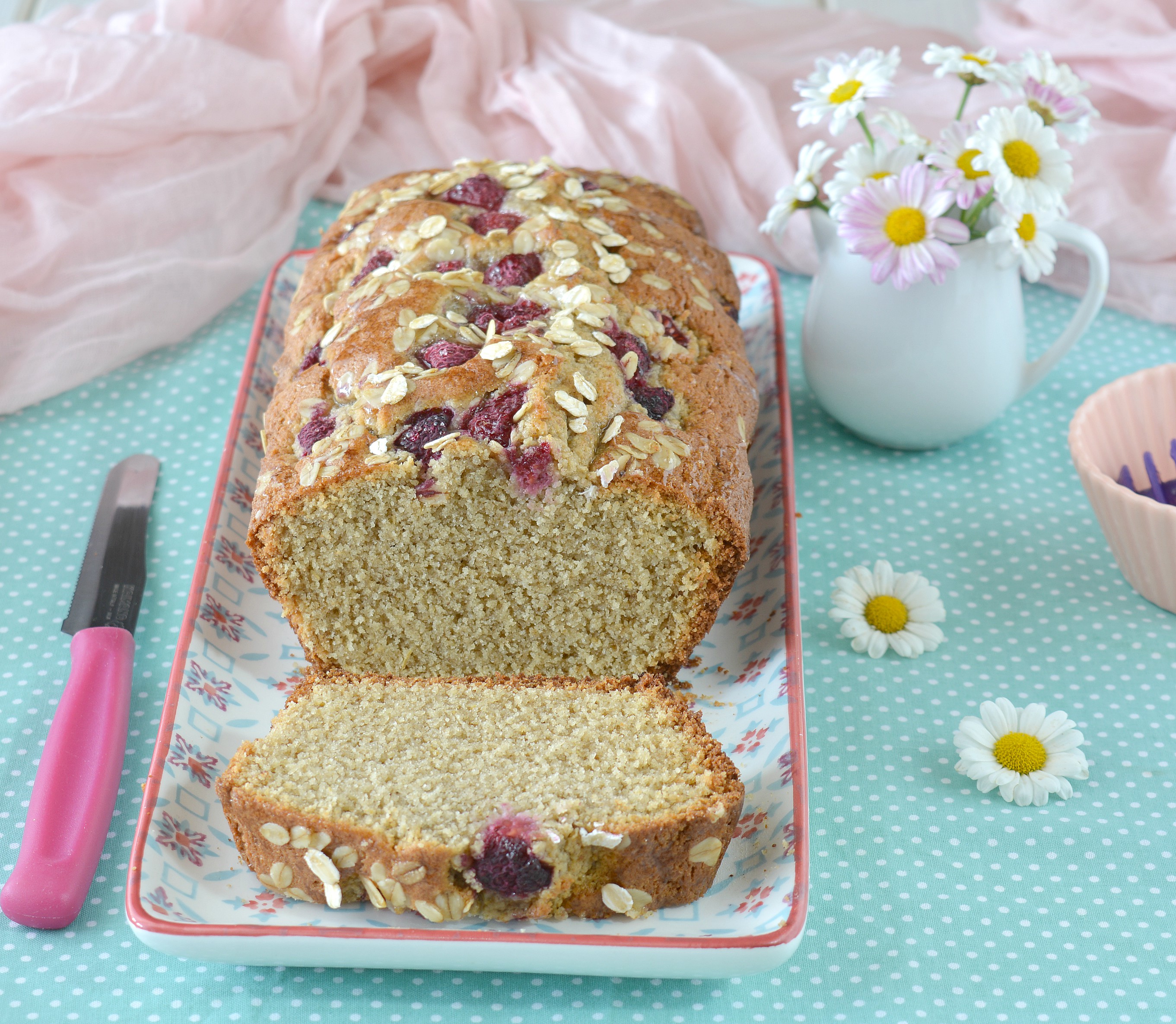 Plumcake all’avena e frutti rossi