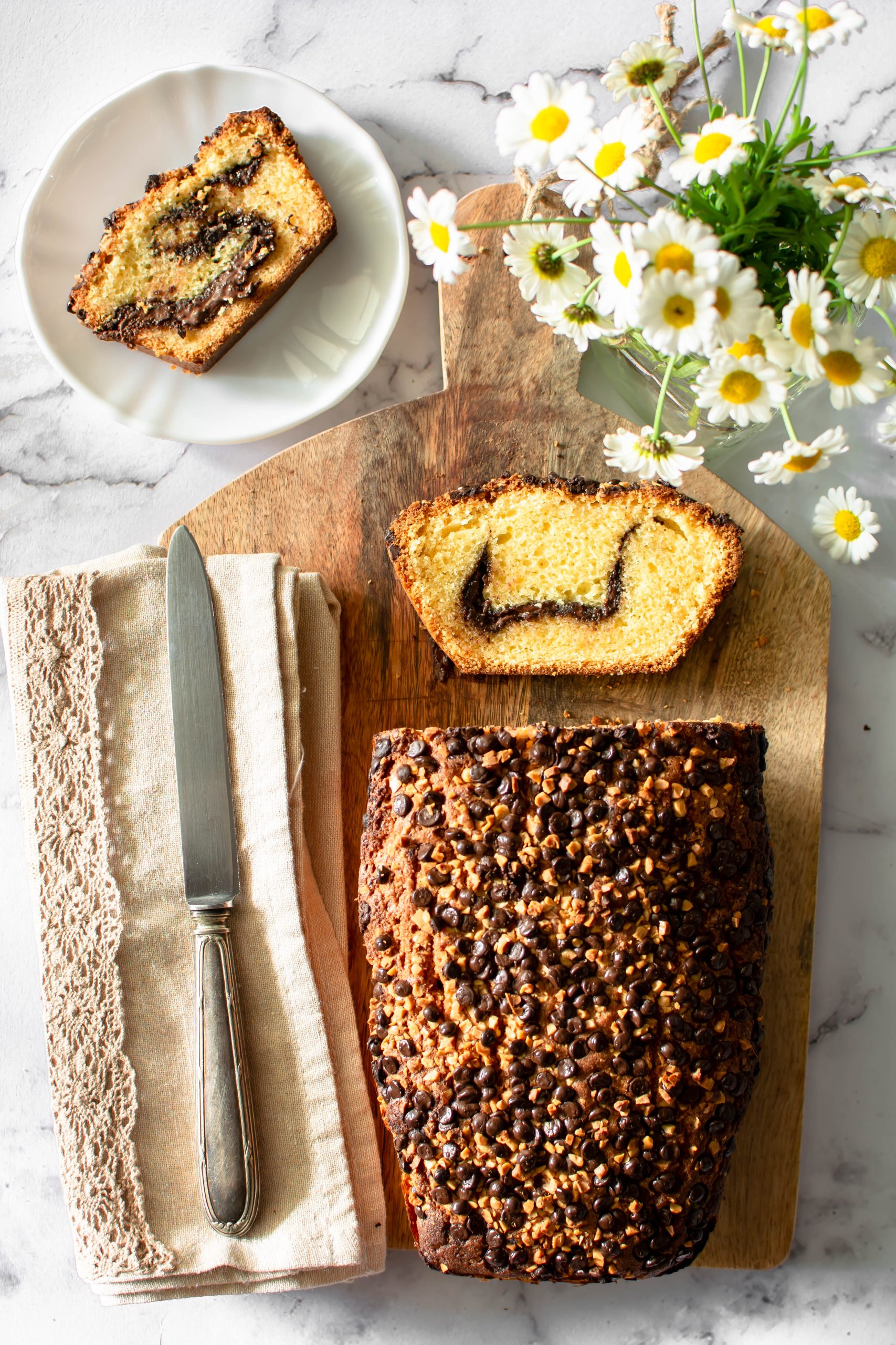 Plumcake con crema alle nocciole