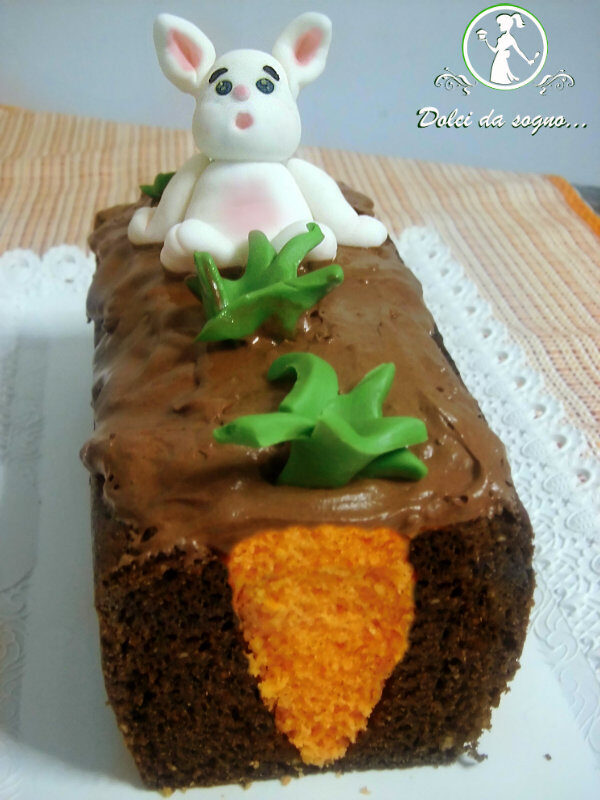 Plumcake con disegno carota
