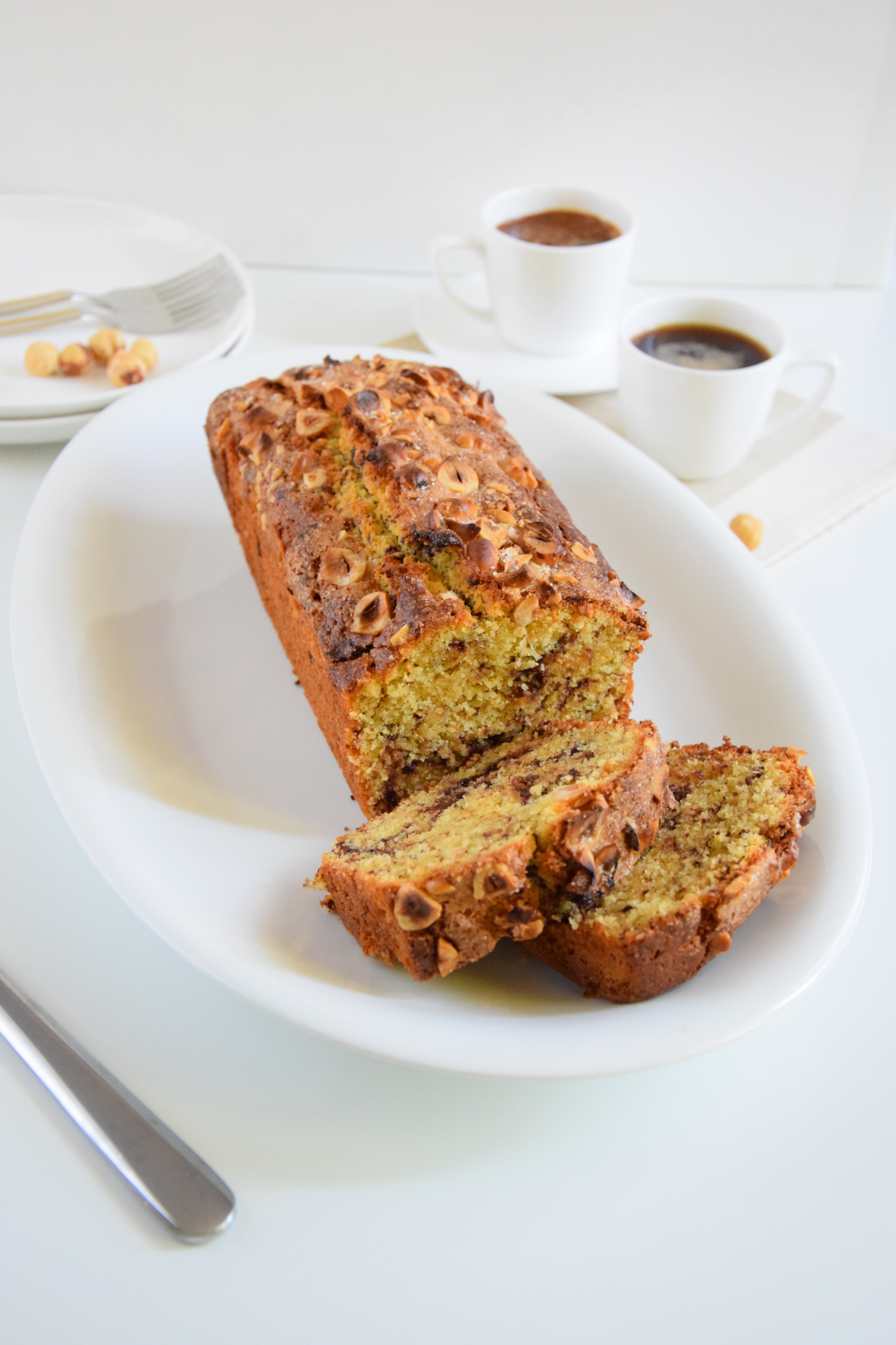 Plumcake con farina di mais e nocciole