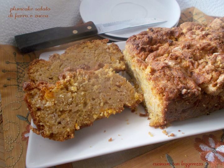 Plumcake salato di farro e zucca