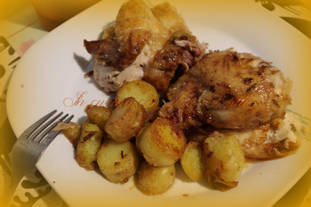 Pollo al girarrosto con patate novelle…