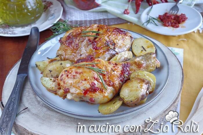 Pollo alla nduja al forno