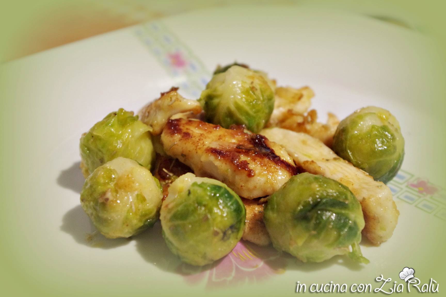 Pollo con cavoletti di bruxelles