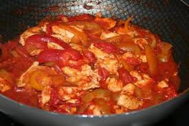 Pollo con peperoni alla romana
