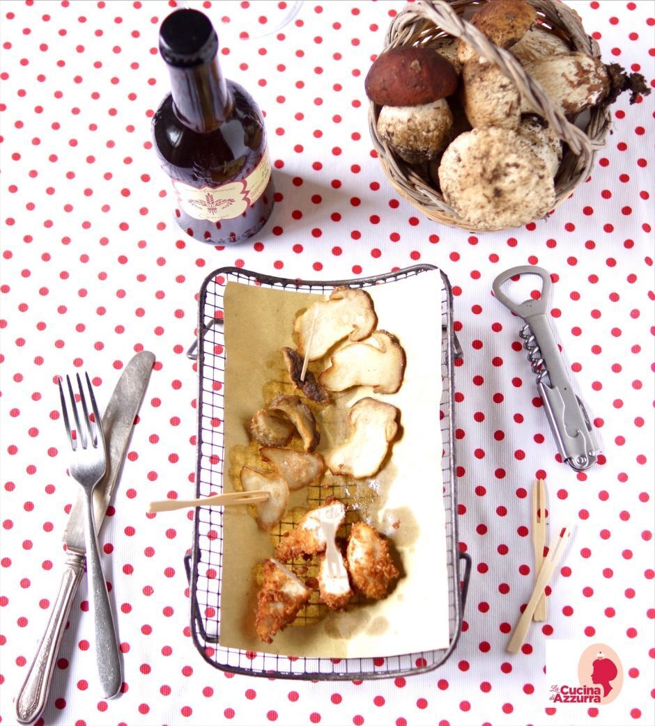 Pollo e funghi fritti