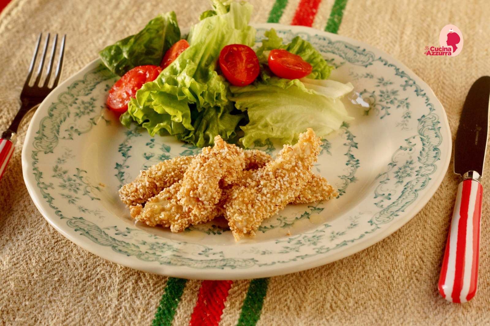 Pollo fritto in pastella di amaranto soffiato