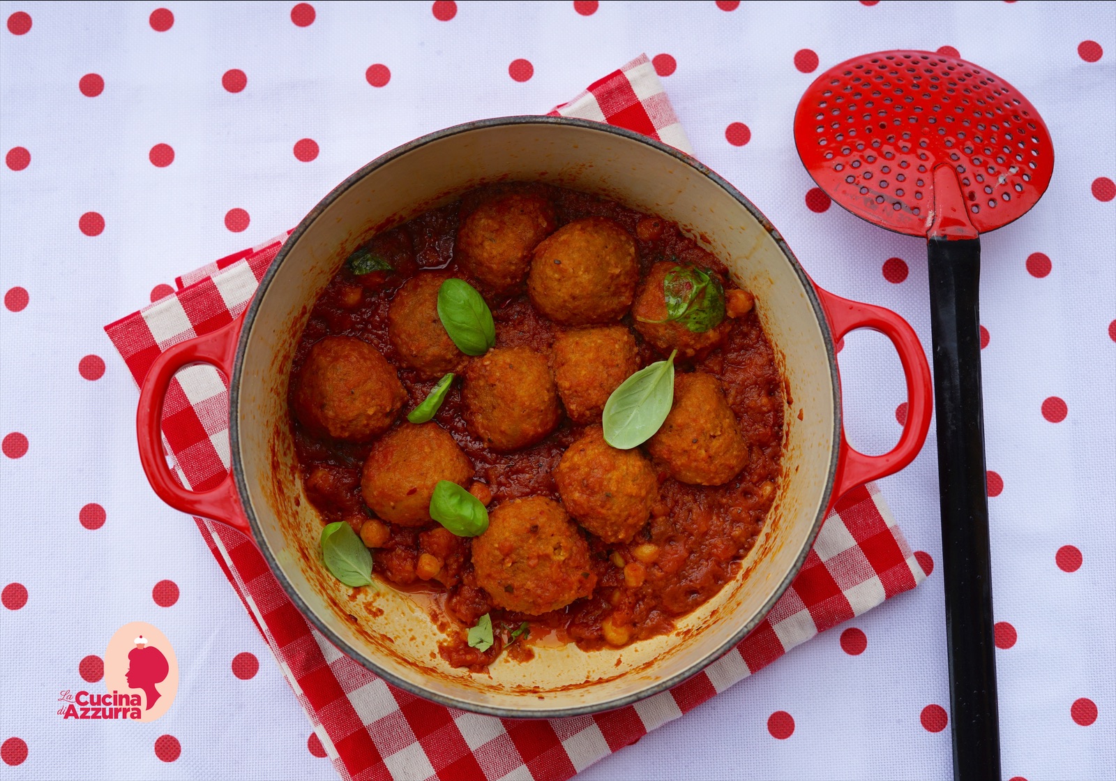 Polpette di Ceci ripassate con pomodoro di Acetaia Leonardi