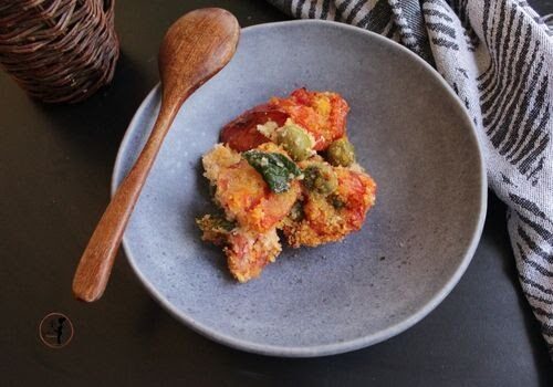 Pomodori sabbiosi in friggitrice ad aria. salutiamo definitivamente le ricette estive