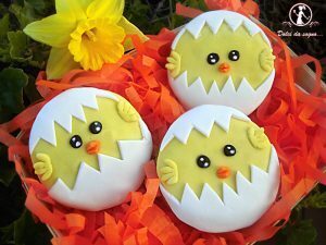 Pulcino-cupcake per pasqua