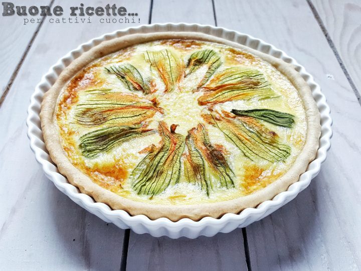 Quiche ai fiori di zucca