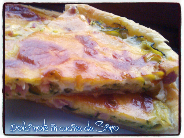 Quiche di zucchine pancetta e pecorino