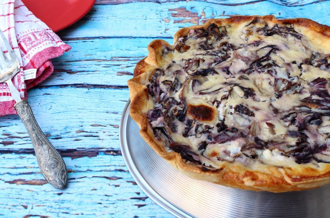 Quiche radicchio gorgonzola e noci