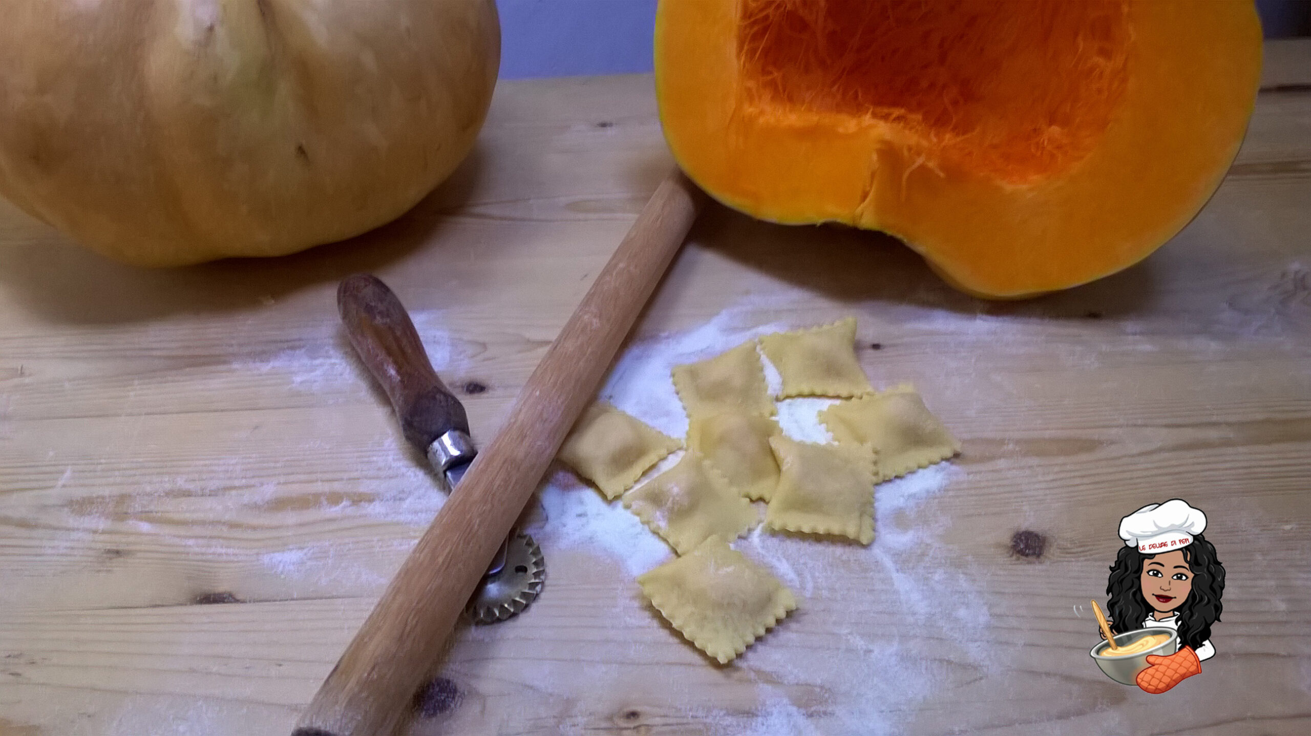 Ravioli con ripieno di zucca