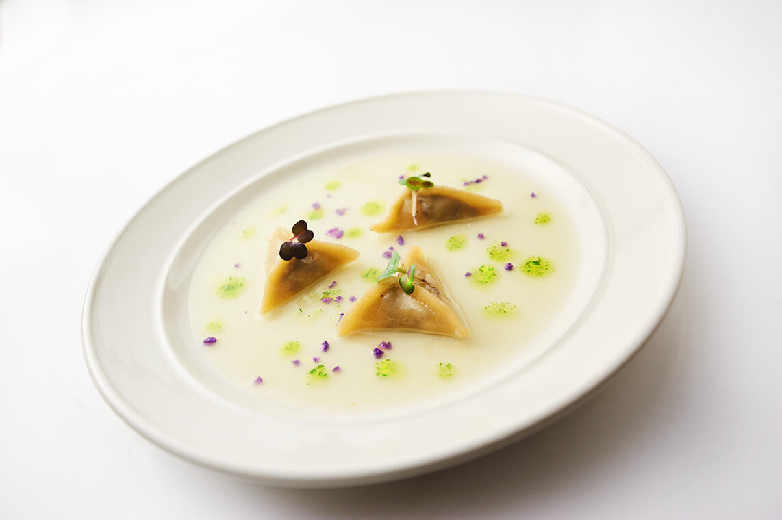 Ravioli in brodo al bergamotto