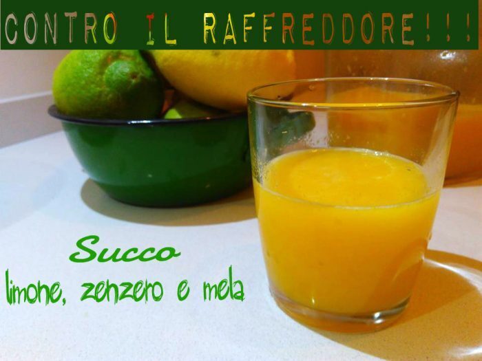 Rimedio naturale contro il raffreddore alla mela, limone e zenzero