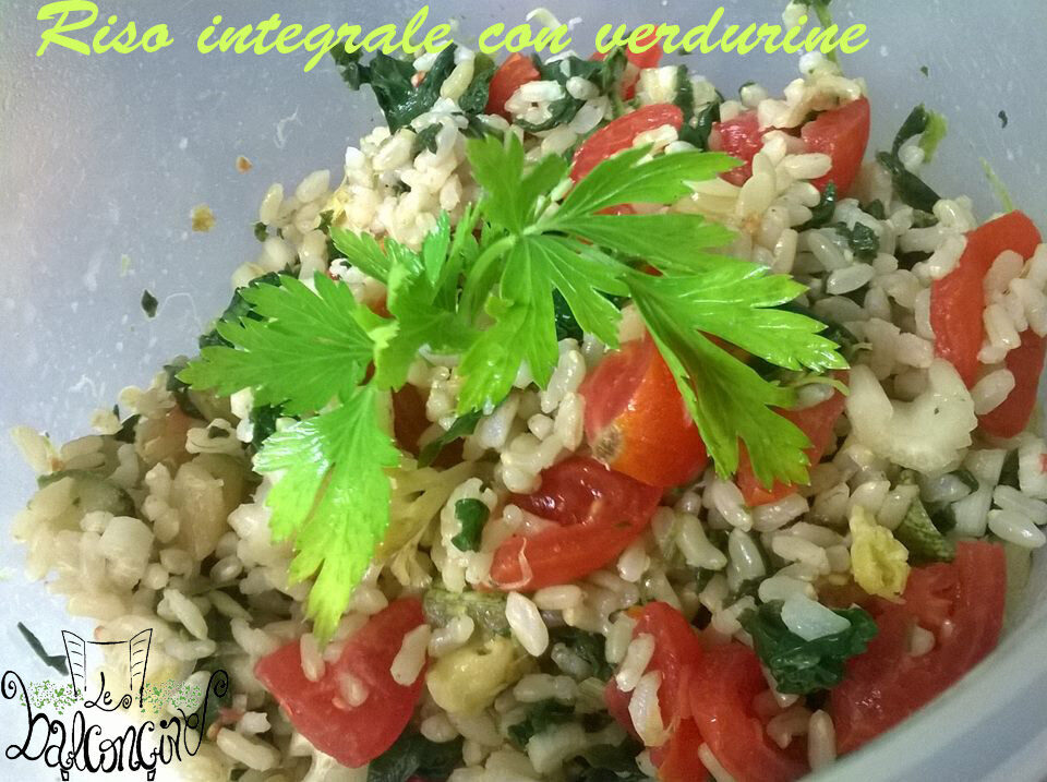 Riso integrale con verdure