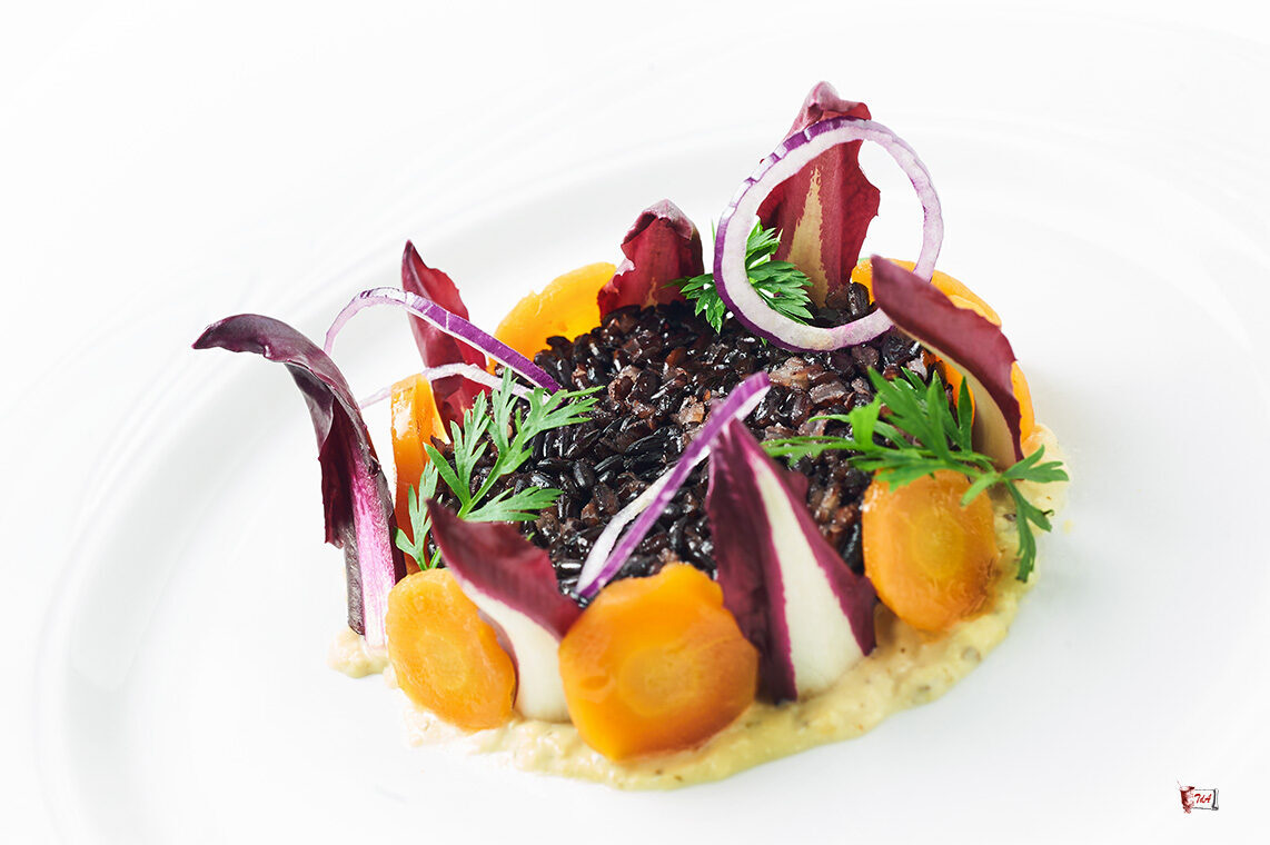 riso venere con radicchio tardivo