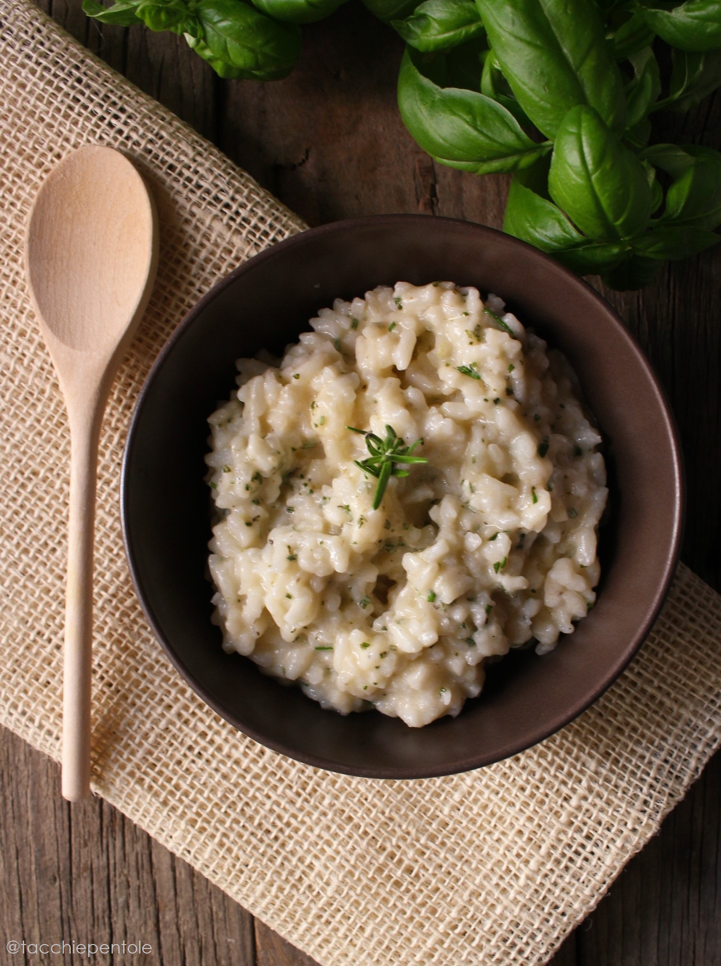 Risotto al rosmarino e prosecco