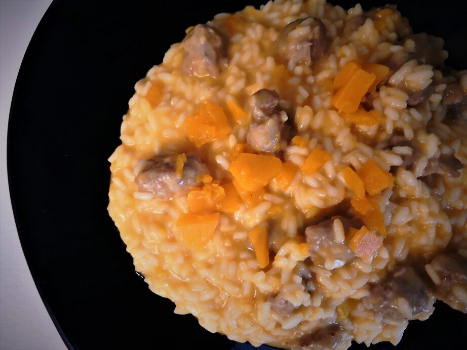 Risotto alla zucca e salsiccia