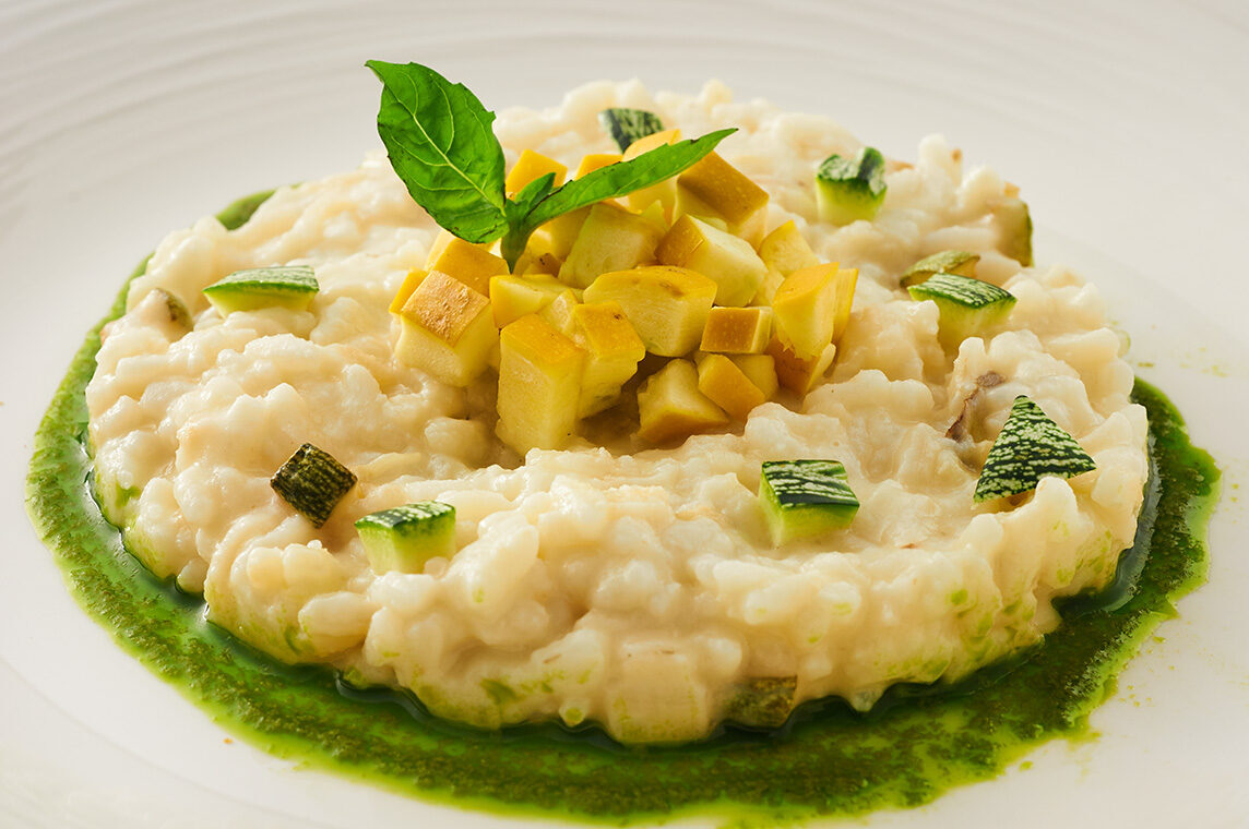 Risotto alle zucchine e basilico