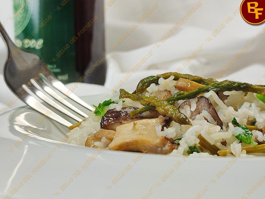 Risotto asparagi e funghi
