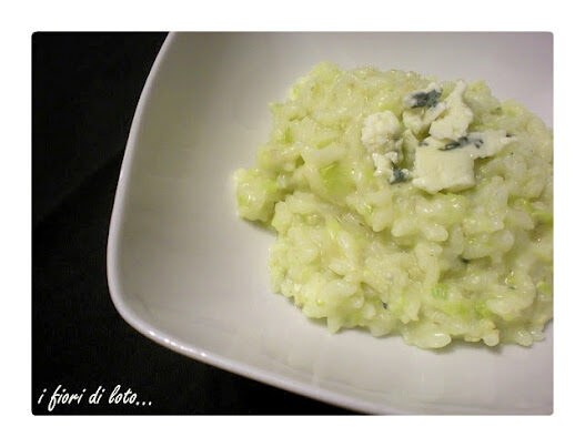 Risotto con i porri e il gorgonzola
