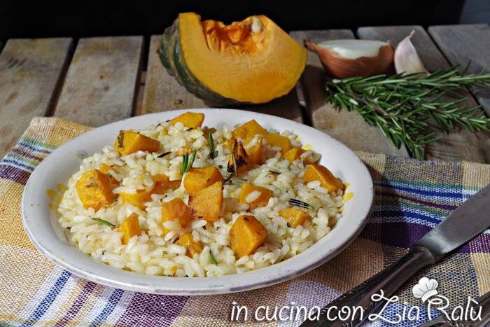 Risotto con la zucca cotta al forno