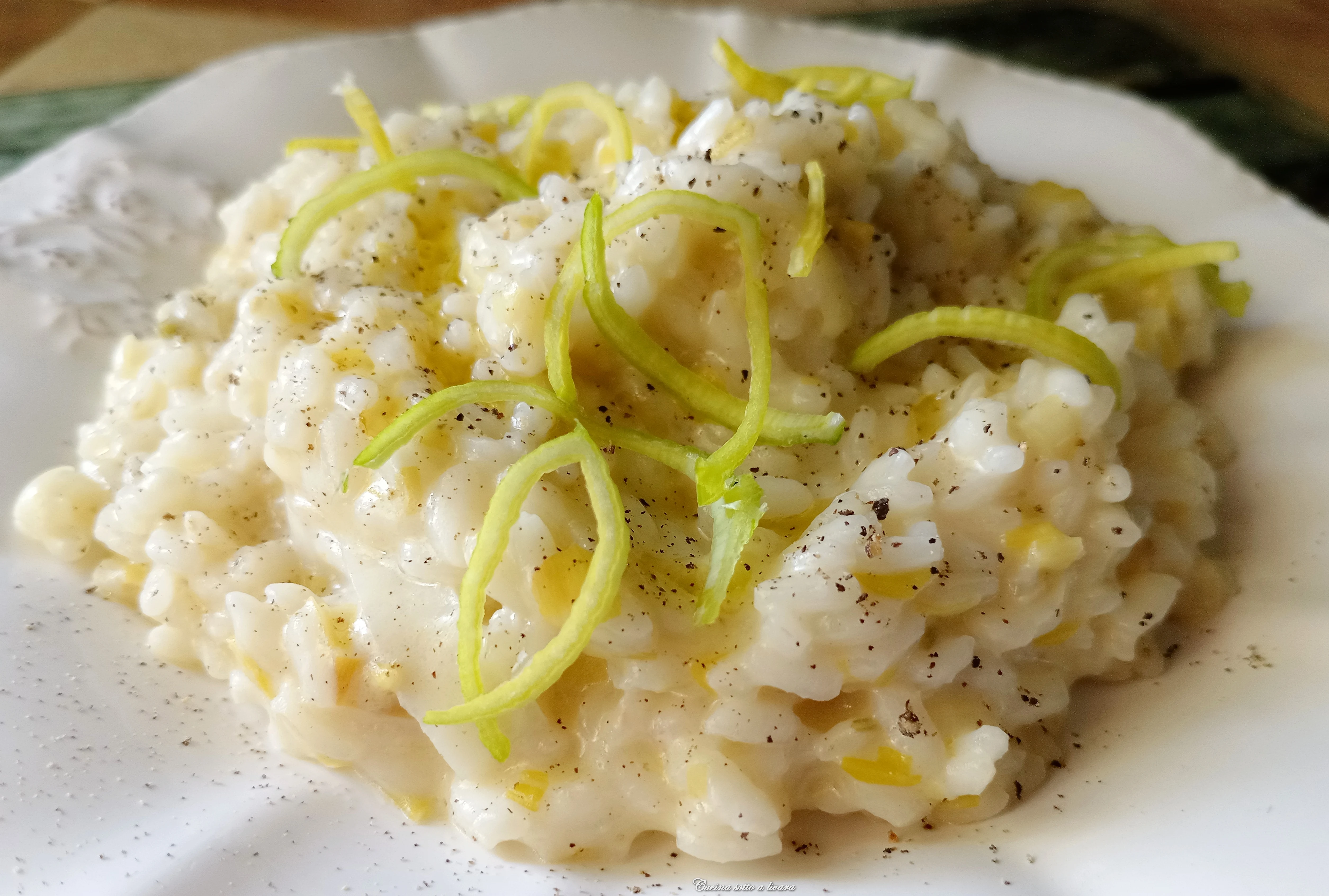 Risotto con porri e robiola