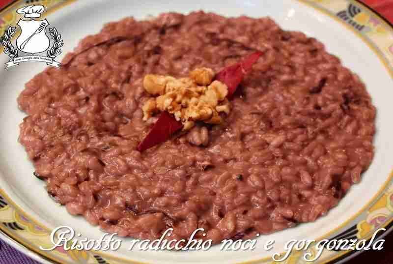 Risotto con radicchio, gorgonzola e noci