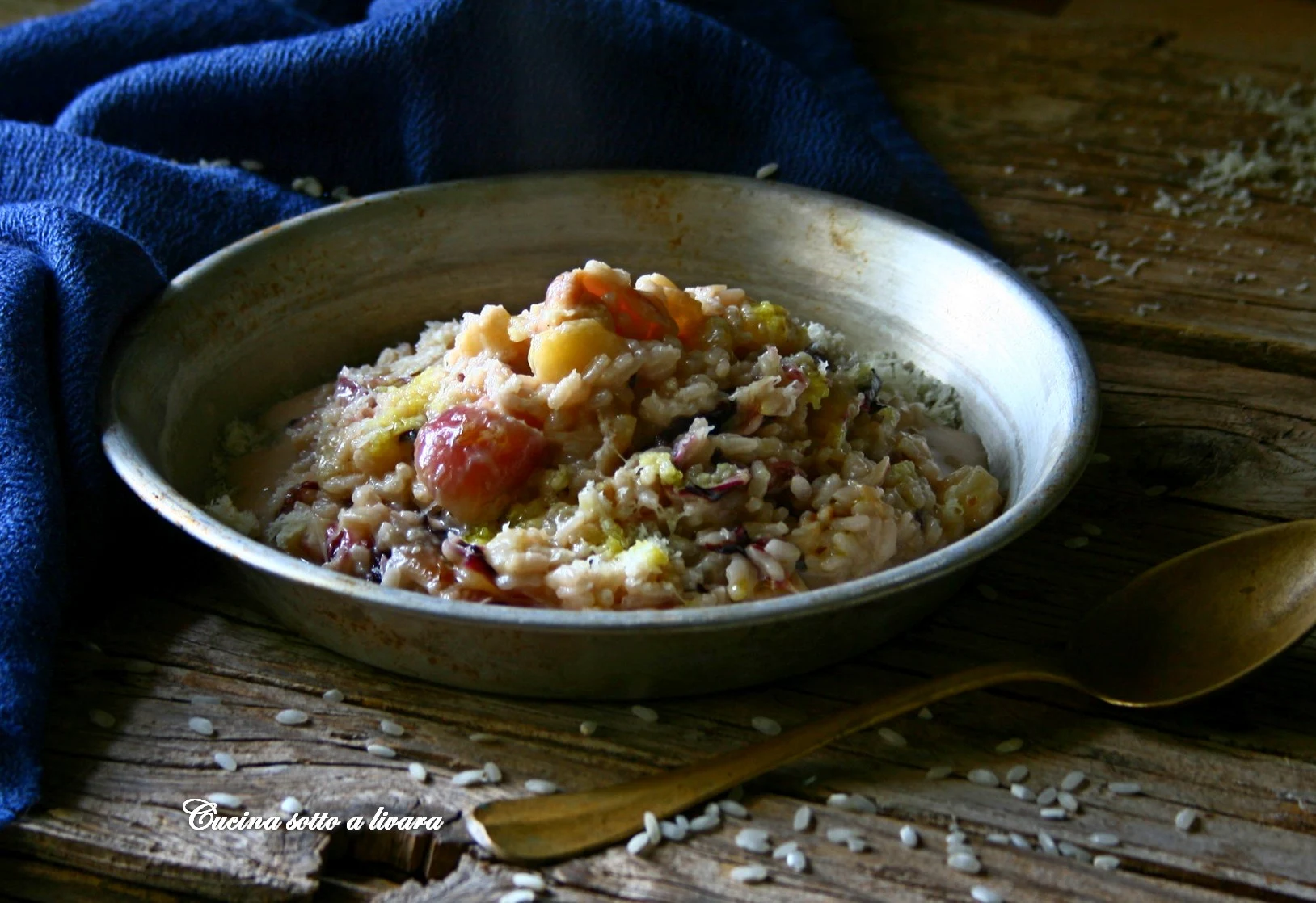 Risotto con radicchio rosso pera e stracchino
