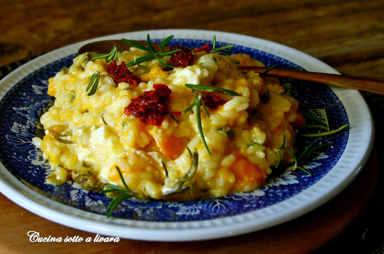 Risotto con zucca ,stracchino e ‘nduja