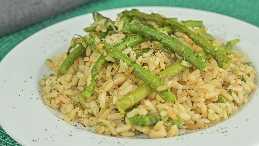 Risotto integrale agli asparagi