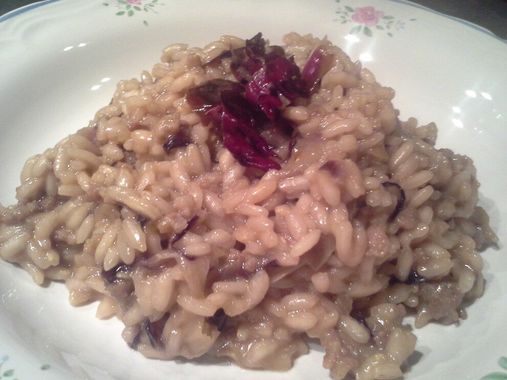 Risotto salsiccia e radicchio