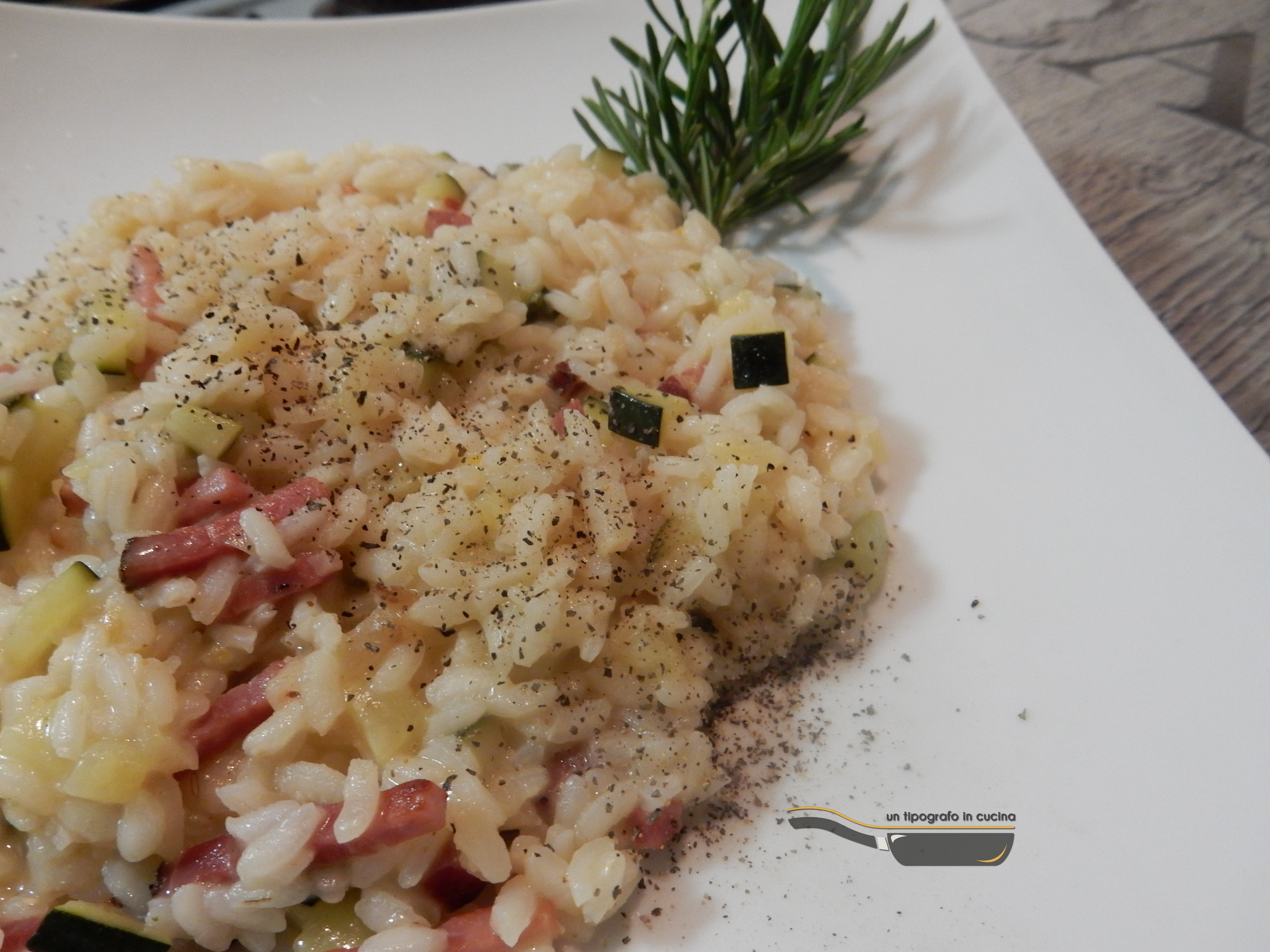 Risotto speck e zucchine…