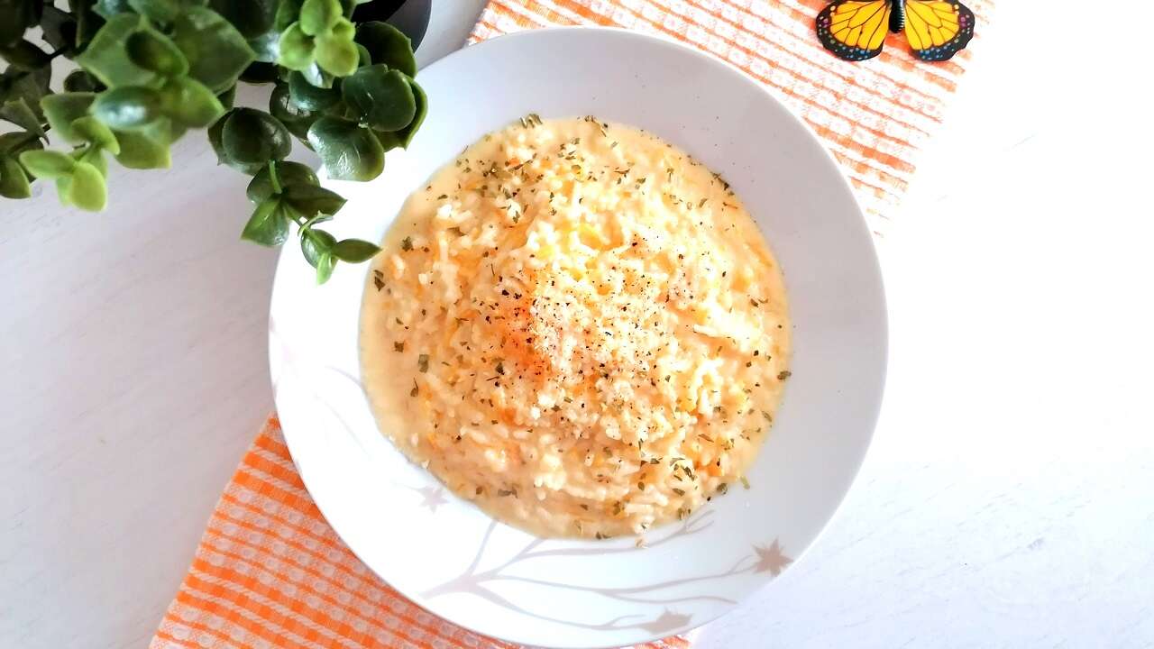 Risotto zucca e panna bimby, cremoso