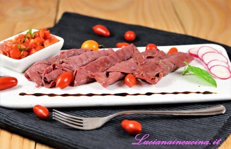 Rotolini di carpaccio scottati