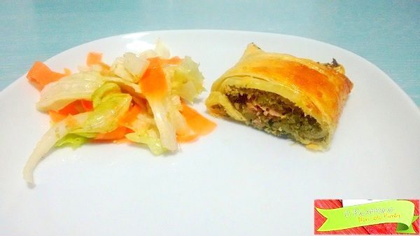 Rotolo di pasta sfoglia con broccoli e speck, con e senza bimby