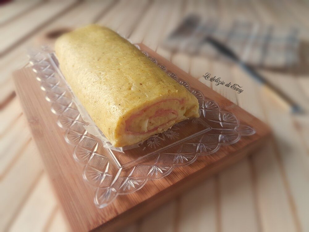Rotolo di patate con prosciutto cotto
