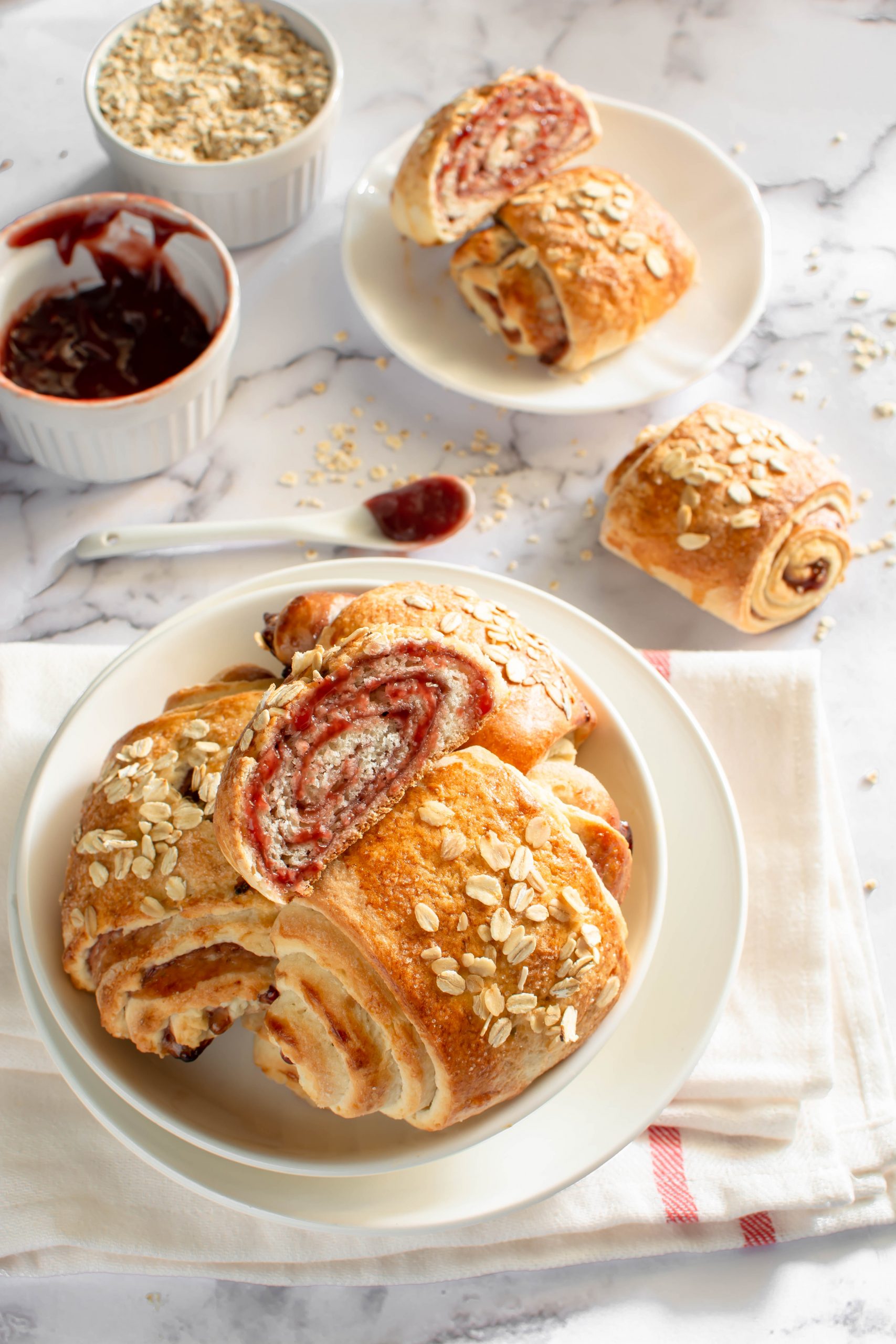 Saccottini ai lamponi e avena