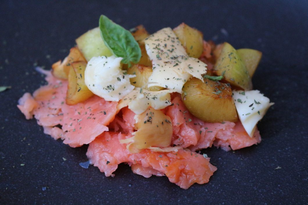 Salmone con scamorza