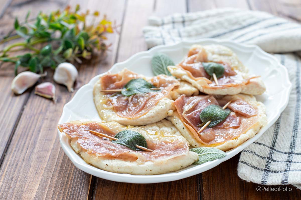 Saltimbocca di pollo con prosciutto e salvia