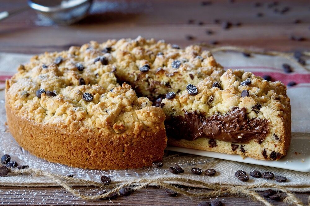 Sbriciolata al cioccolato e nutella