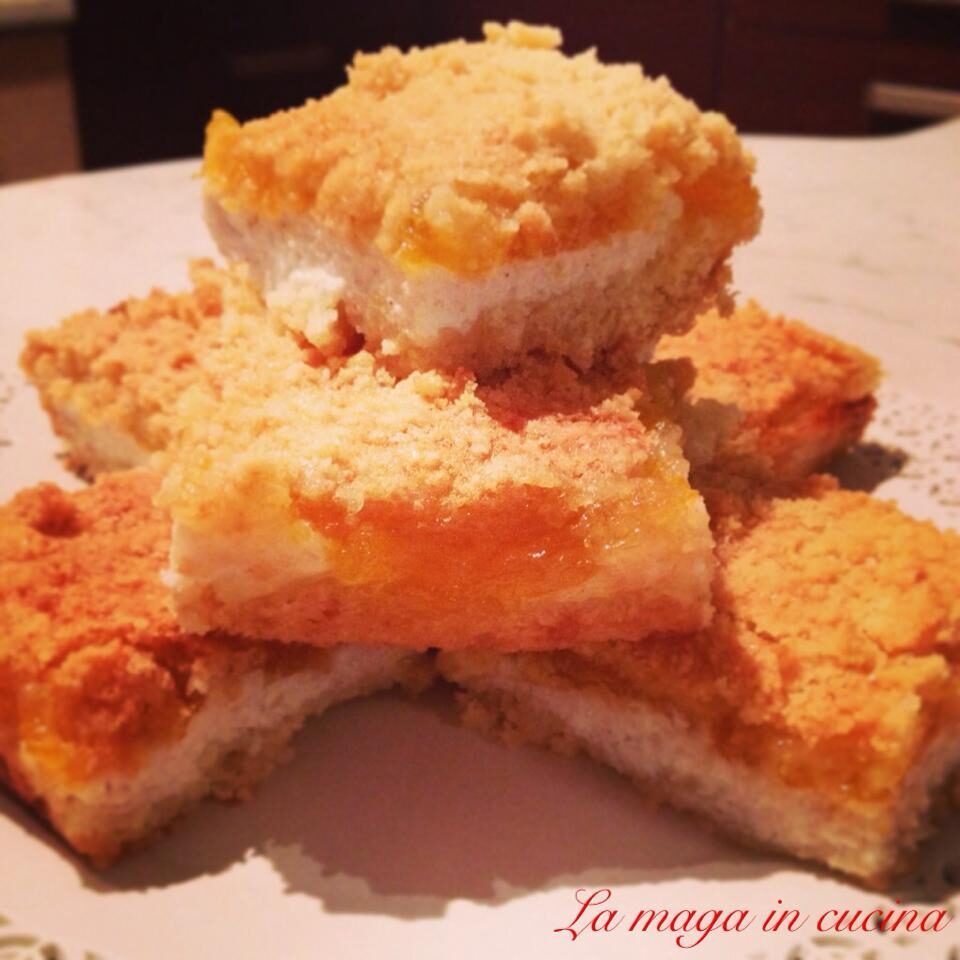 Sbrisolona con ricotta e marmellata di zucca