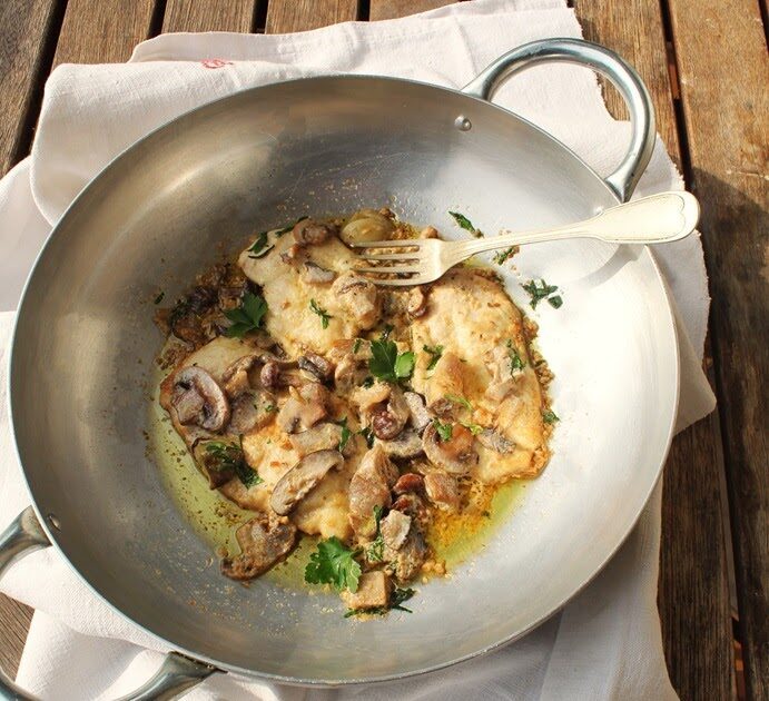 Scaloppine di pollo con i funghi