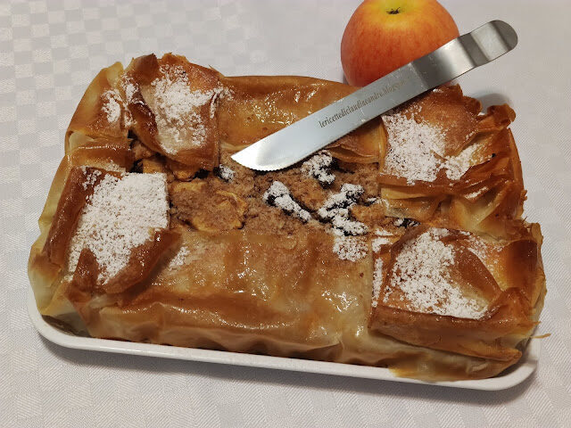 Scrigno di mele alla cannella in pasta fillo (torta di mele alla cannella)