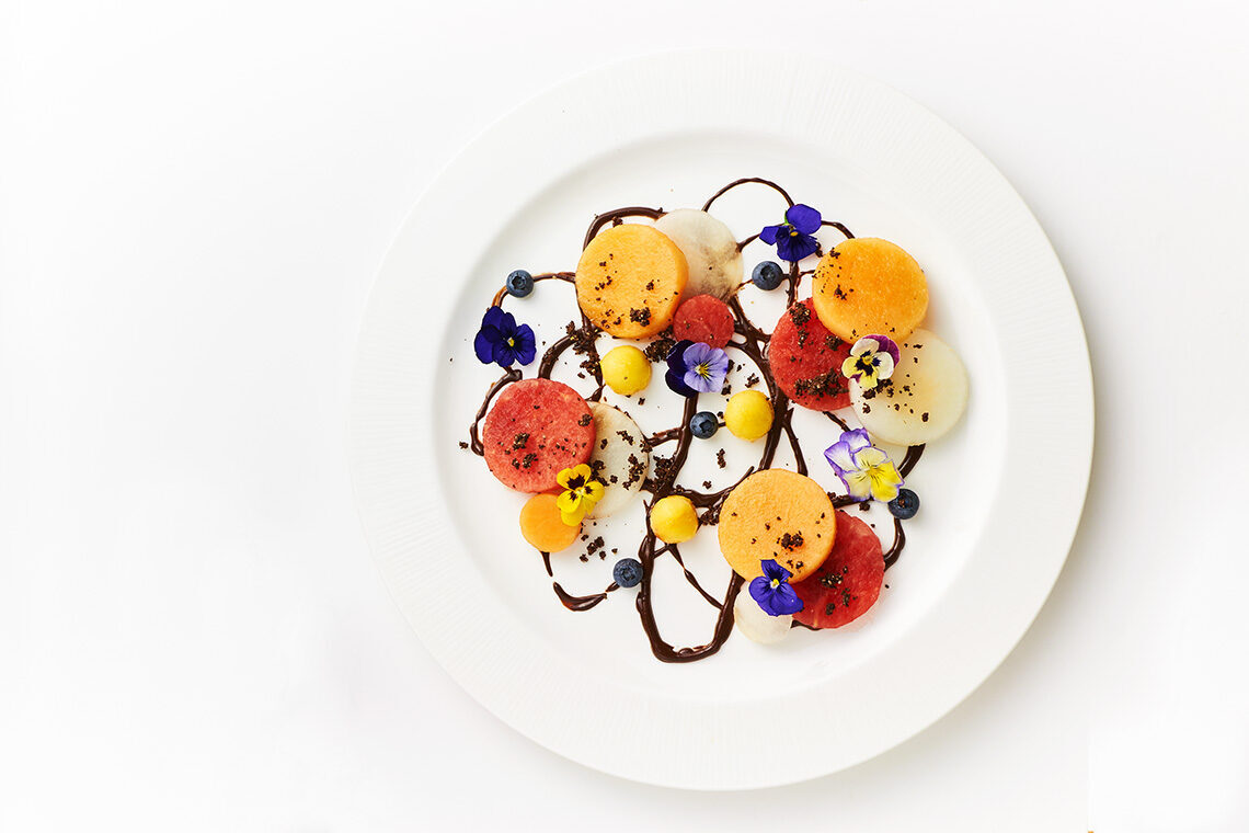 Sera d’estate – salsa fudge al cioccolato con frutta estiva